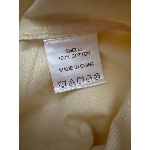 NWT CAVI Light Yellow Military Style Shirt Gold Accents Buttons Cotton SIZE 4X - Picture 6 of 7